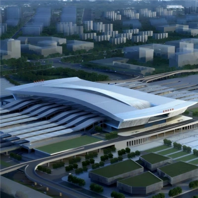 Structure du toit d'une gare à grande vitesse-